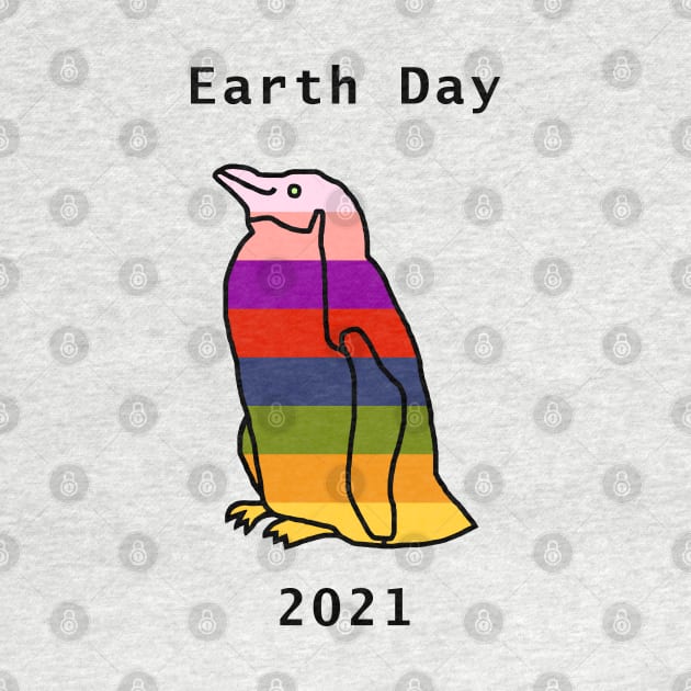 Rainbow Penguin for Earth Day 2021 by ellenhenryart